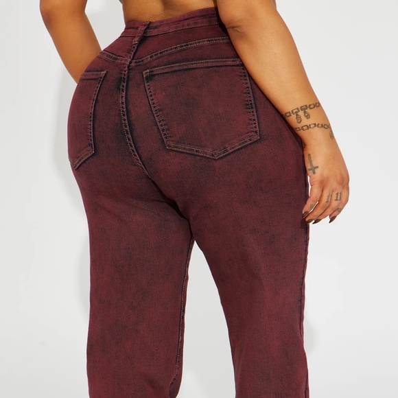 Fashion Nova Denim - Fashion Nova Acid Wash Straight Leg Jeans Size 22
